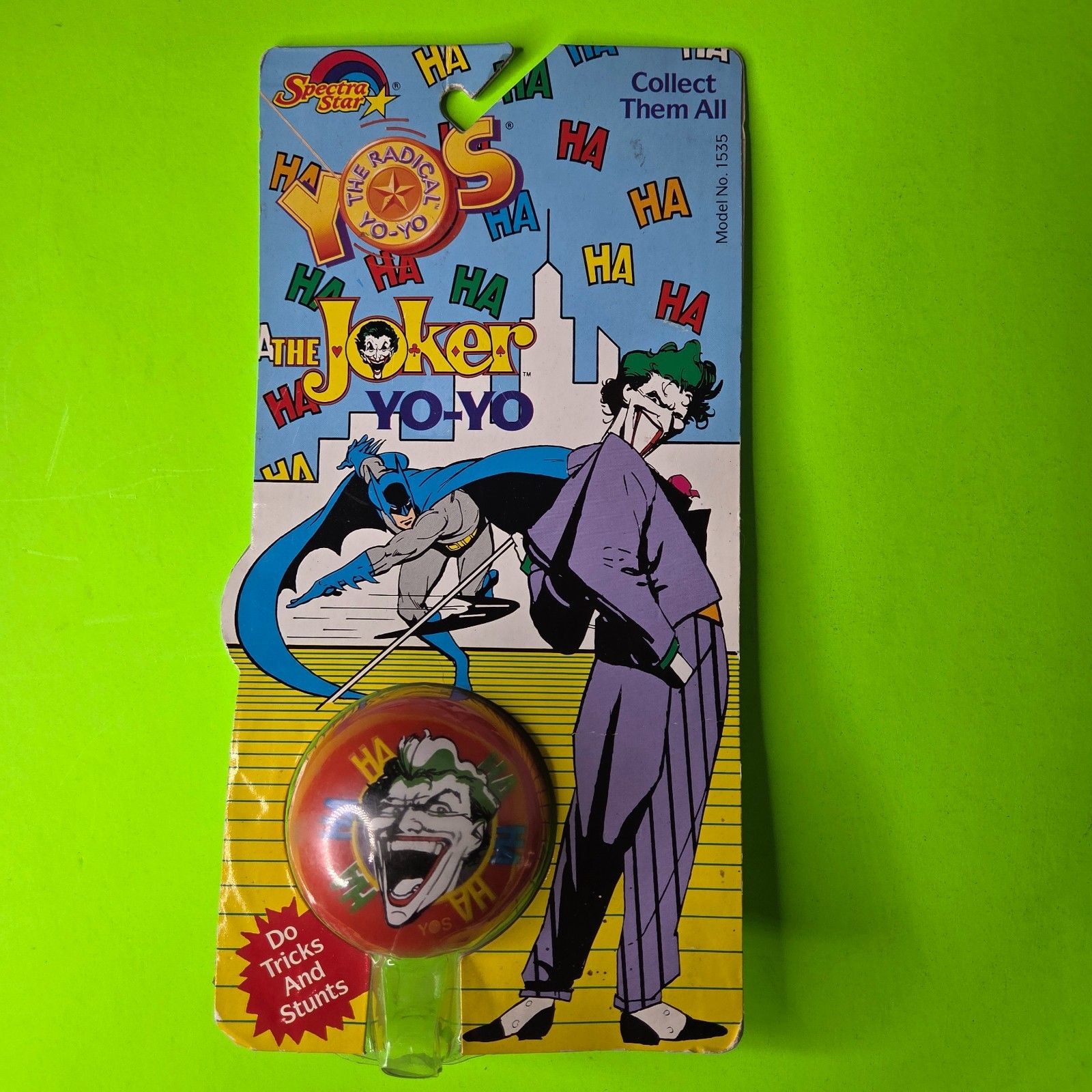 NOS VTG 1989 Batman THE JOKER  HA HA HA The Radical Yo-Yo Spectra Star FEVRISH