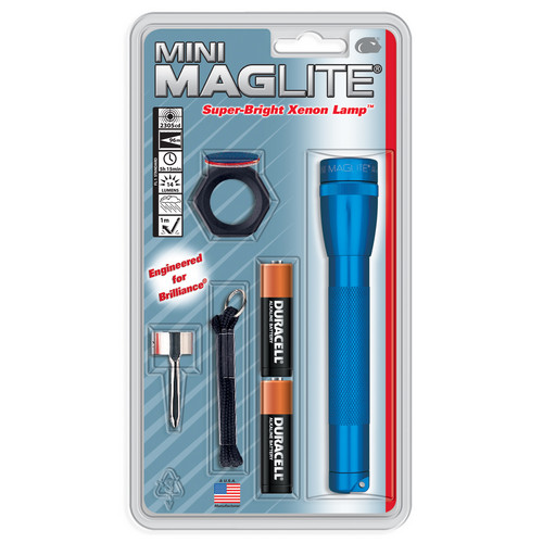 Maglite Mini 2-AA Cell Xenon Flashlight Combo Pack with Blue/Red/Clear Filters