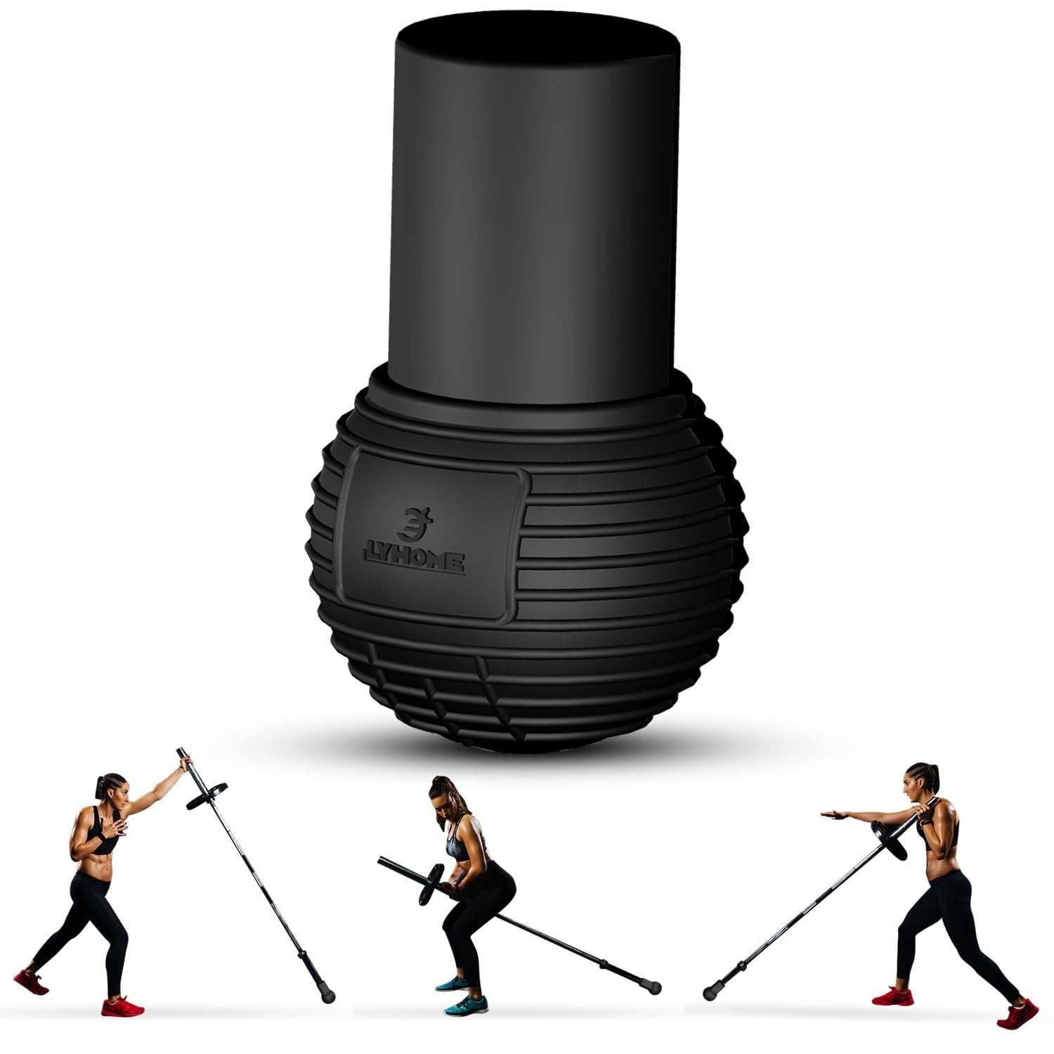 Landmine Attachment for Barbells, Rubber Material, Designed for Pressing,Rowi...