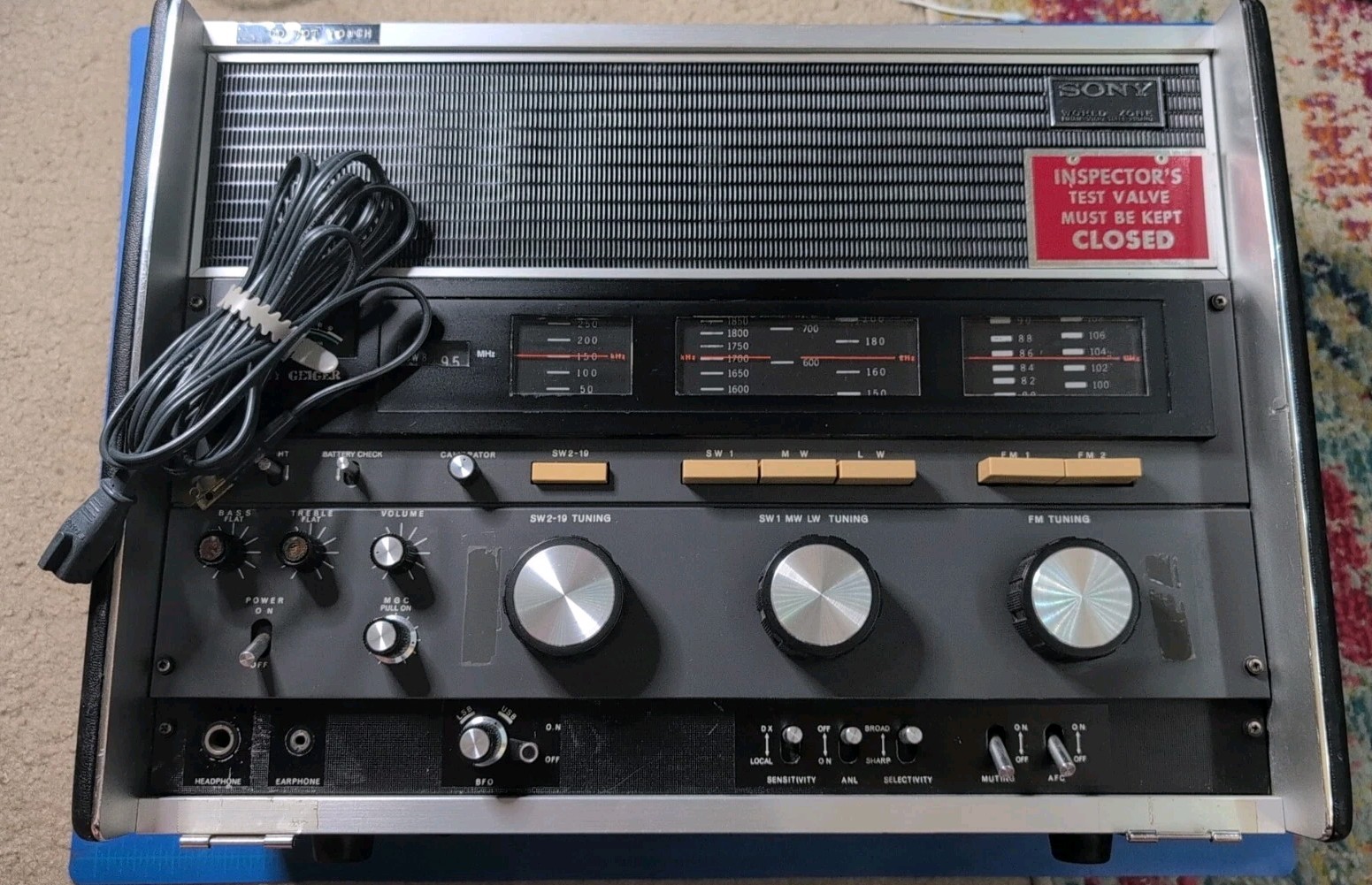 RARE Vintage Sony CRF-230 23 MultiBand Transoceanic Receiver WORKING See Video