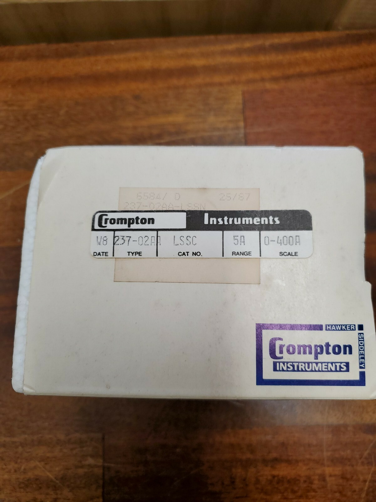 CROMPTON 237-02AA-LSSC-5A 0-400AC AMPERES METER NIB