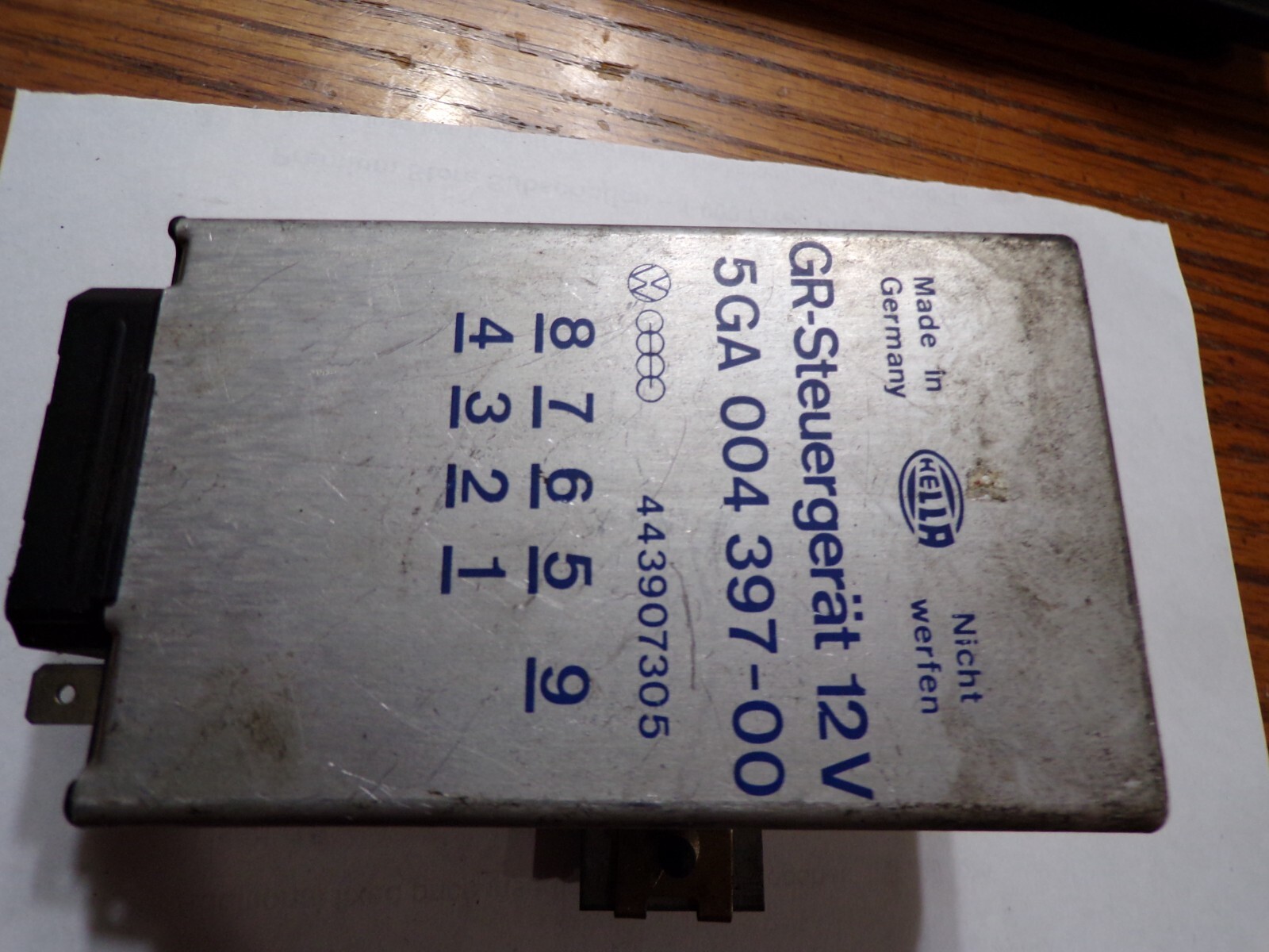 GOOD USED OE GERMAN HELLA#5GA004397-00,VW#443907305 9PRONG CRUISE CONTROL MODULE