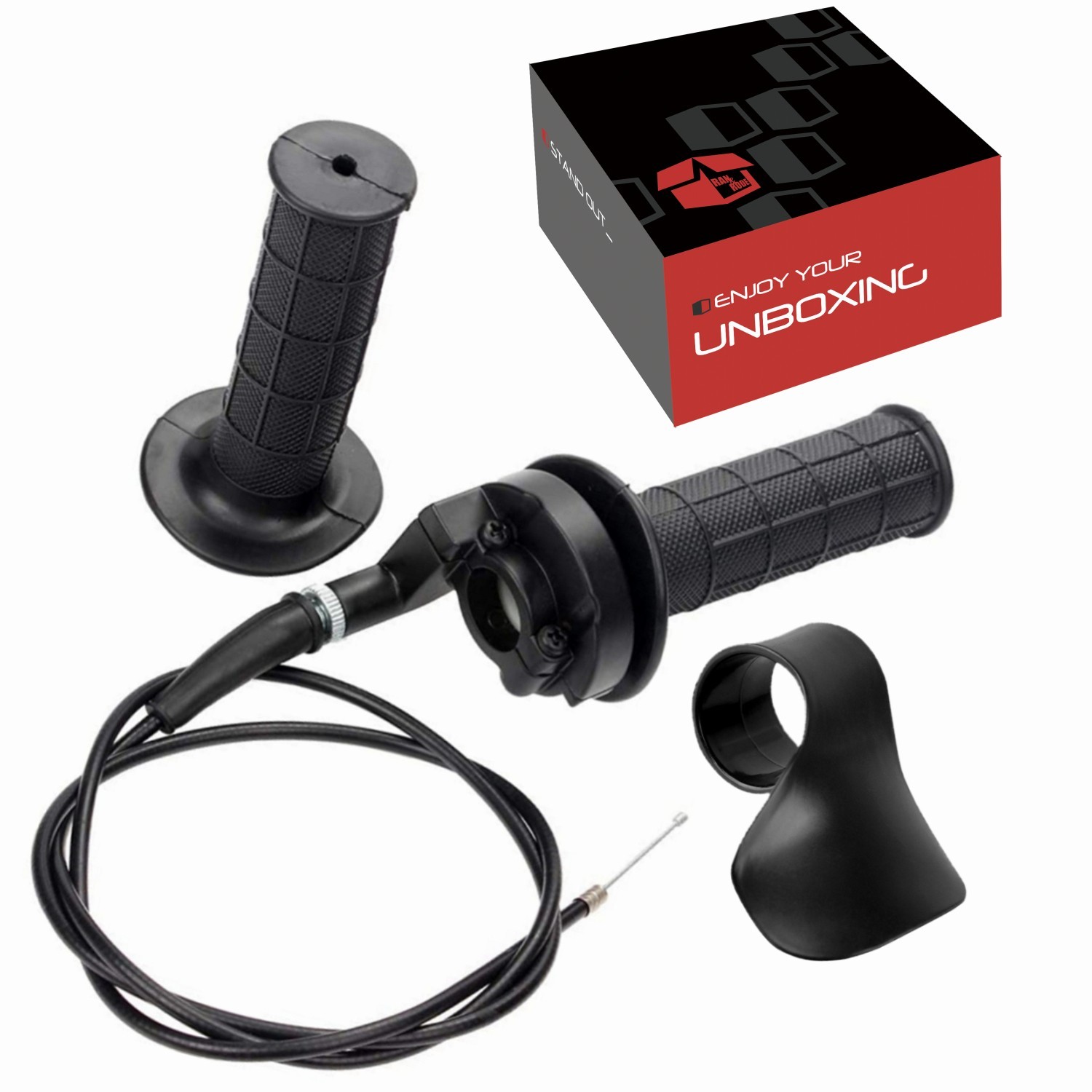7/8" Twist Throttle Accelerator Handle Grips Cable Switch 50cc 150cc 250cc ATV