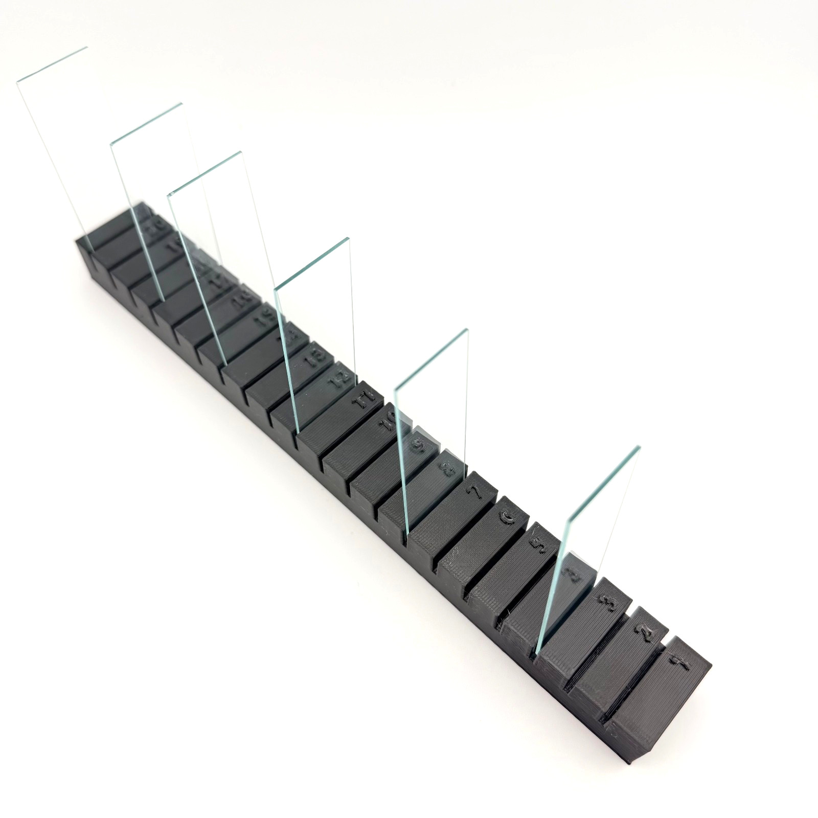 Microscope Slide Rack 20 Slot Numbered | Lab Bench Organizer | Made in USA