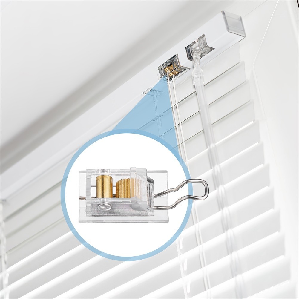 Cord Locks 4 Pack Transparent Plastic for Venetian Roller Vertical Blind Cords