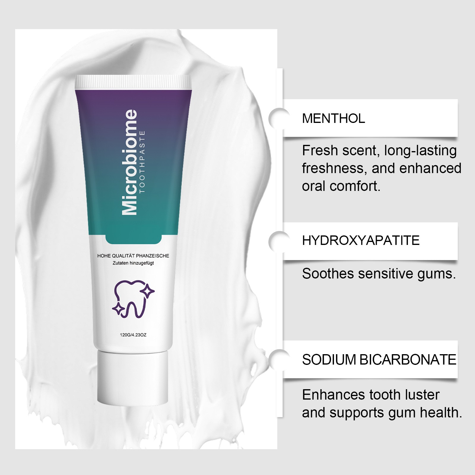 NEW Microbiome Mint Flavor Gum Toothpaste Cleaning Toothpaste Sensitive Teeth