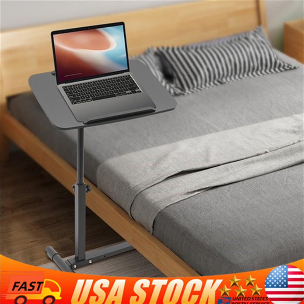Mobile Standing Desk Rolling Laptop Table Adjustable Hospital & Home Bed Table