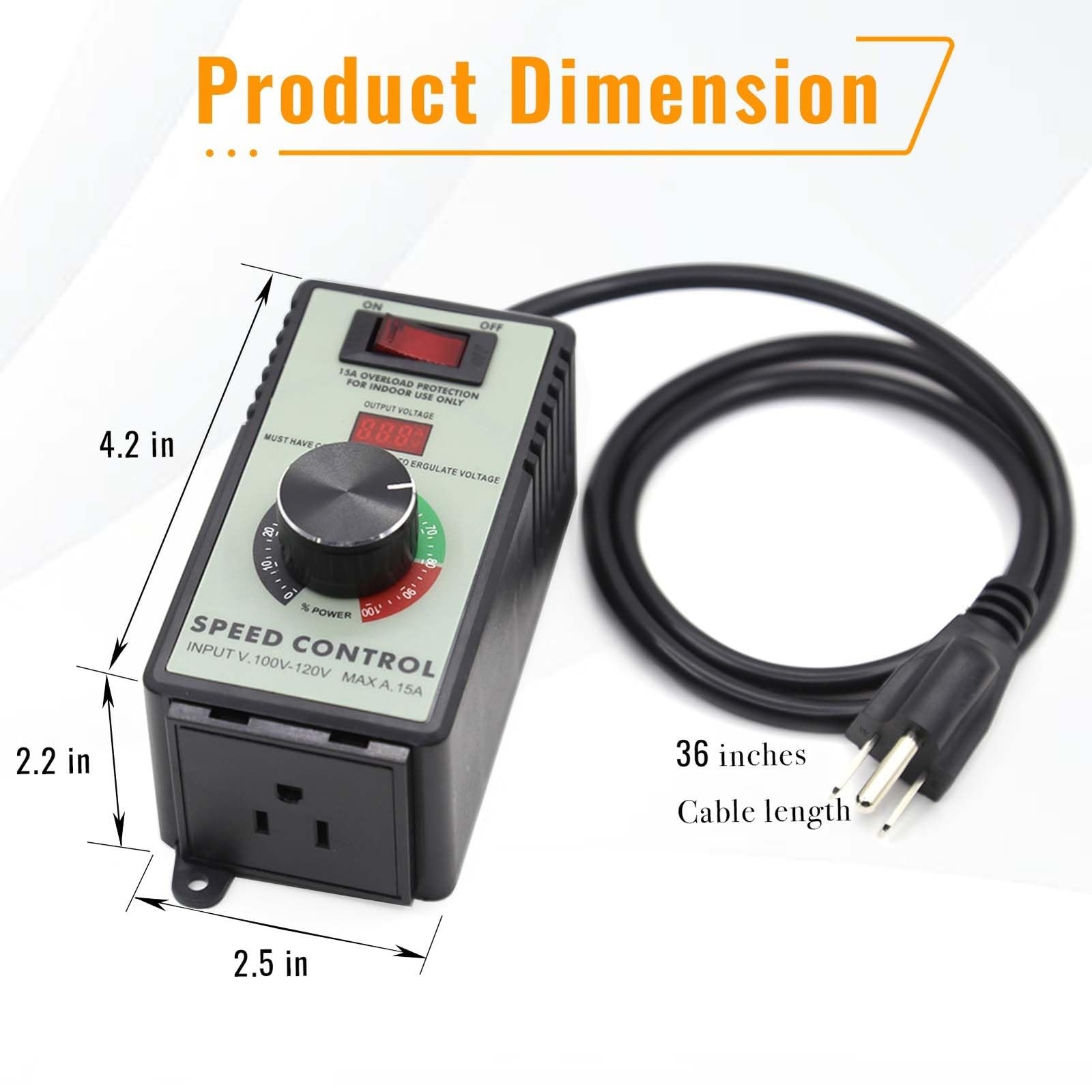 AC Motor Speed Controller 120V ,Variable Speed Controller & Fan Speed Control...