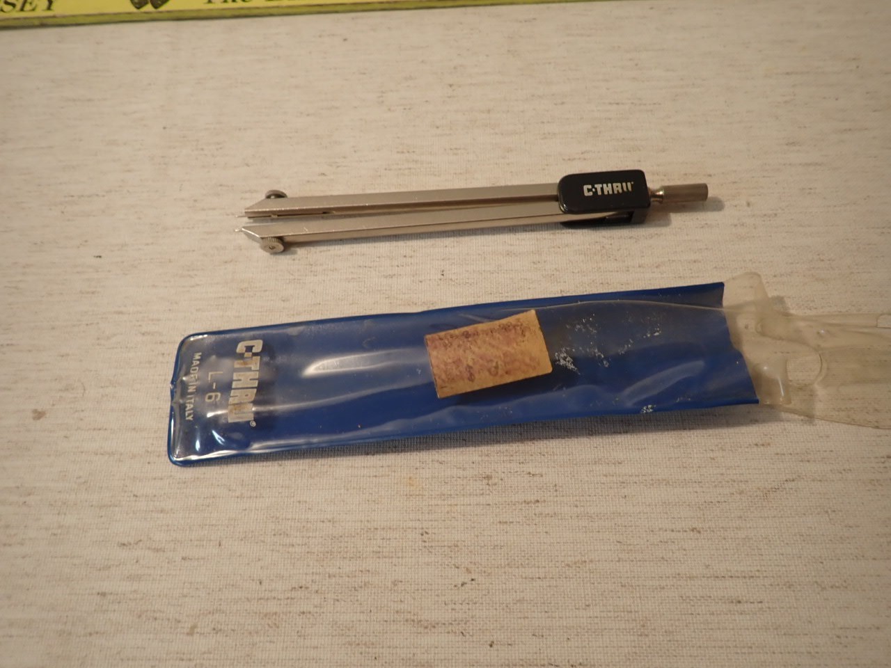 Vintage C-THRU No.L-6 made in Italy 6" Drafting Compass