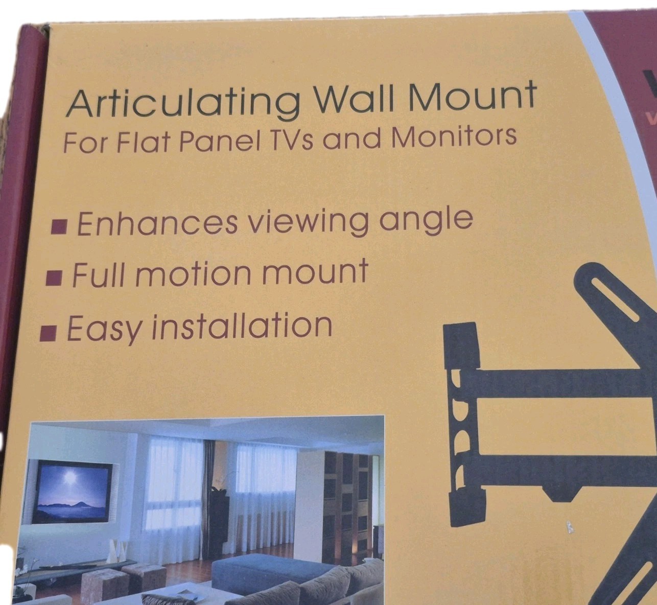 NEW Articulating Wall Mount For Flat Panel TVs and Monitors VideoSecu ML531BE