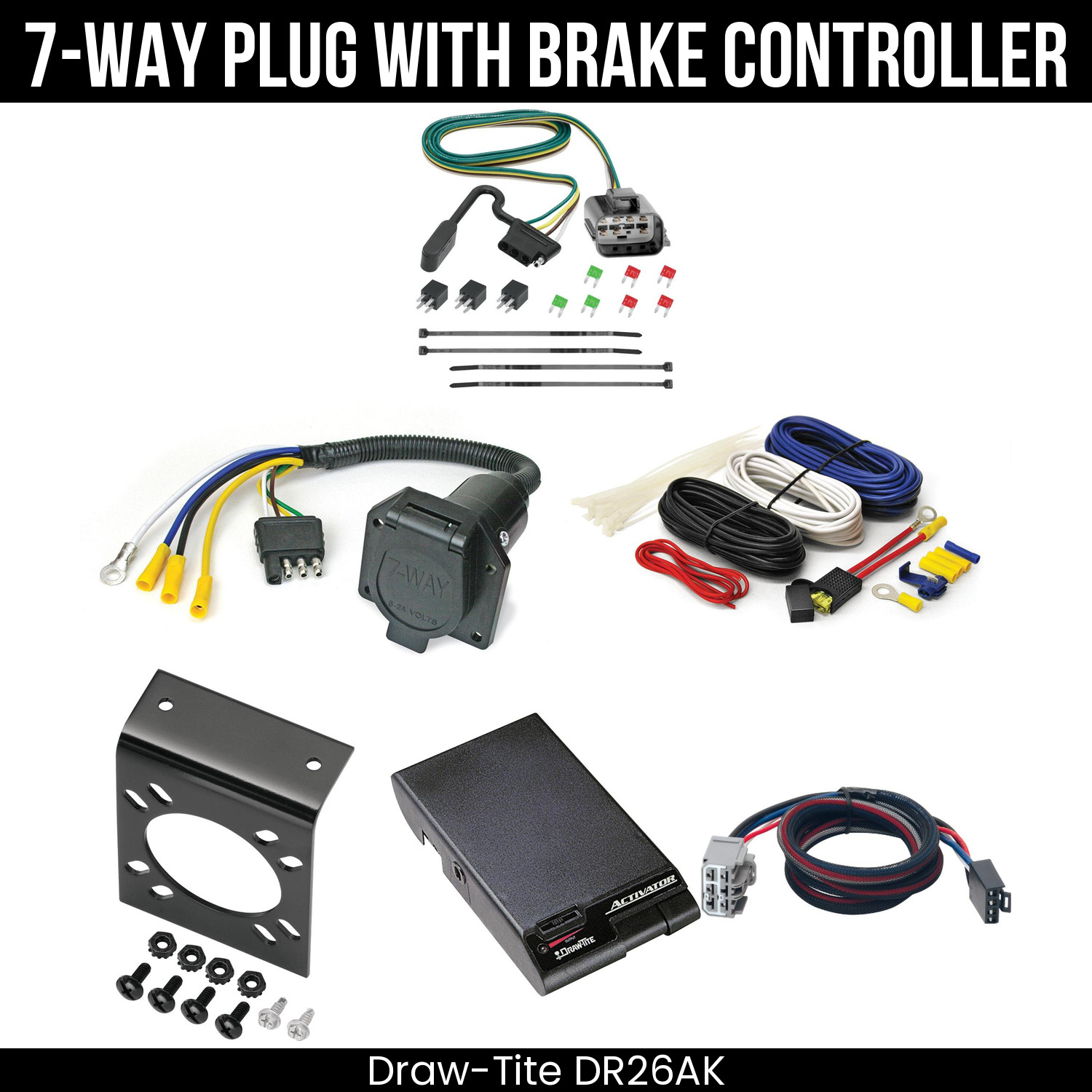 DrawTite 7-Way Wire Brake Control For 13-17 Traverse Enclave 13-16 Acadia 17 LTD
