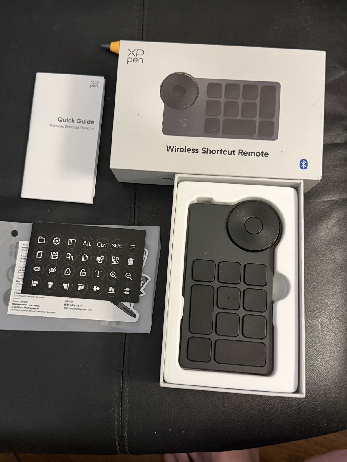 New open box opened XP-Pen ACK05 Wireless Shortcut Keyboard Bluetooth Remote
