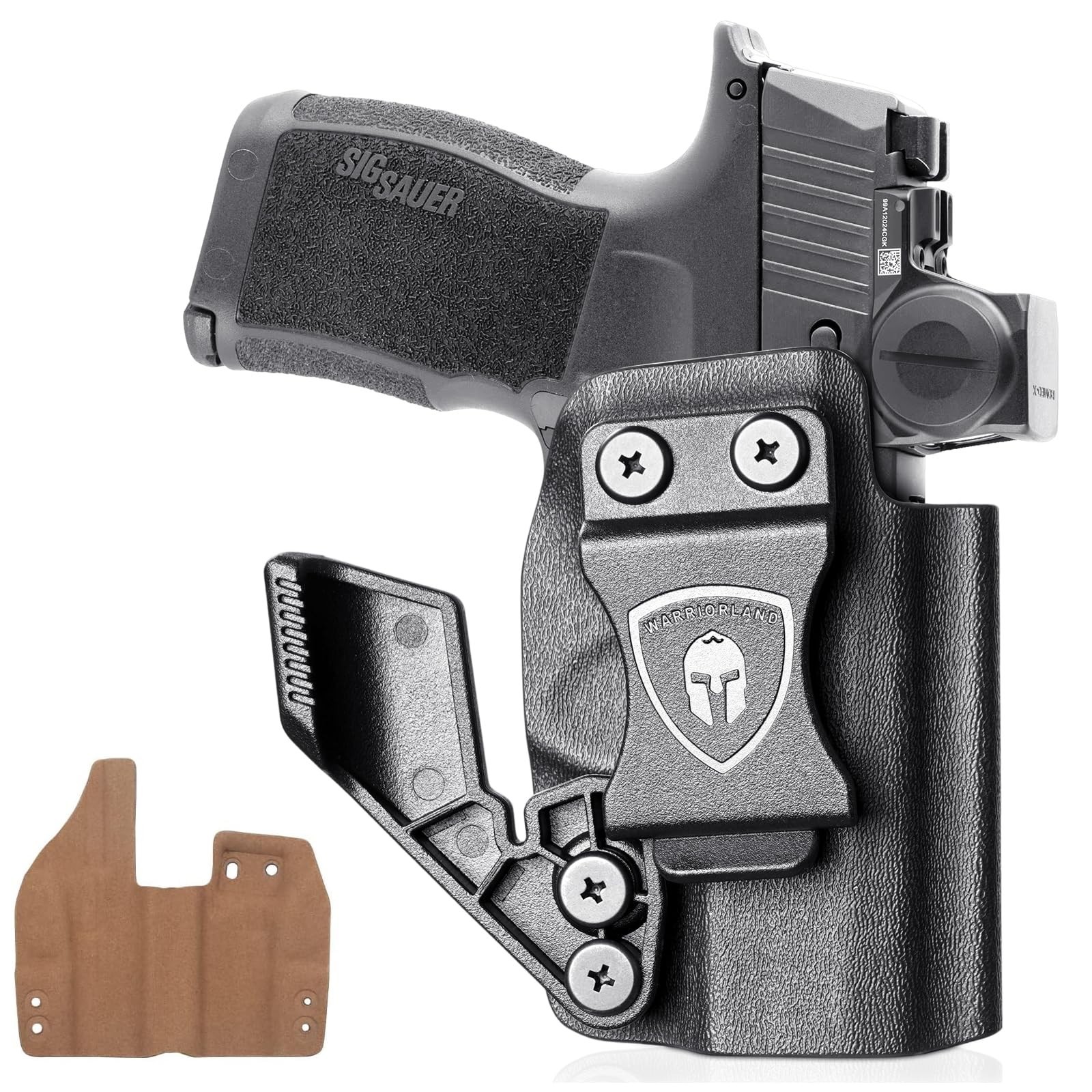 WARRIORLAND IWB Kydex Holster with Suede Leather Interior, Fit for Glock 43X ...
