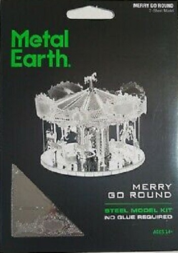 Fascinations Metal Earth MERRY GO ROUND 3D Laser Cut Steel DIY Model Kit MMS089