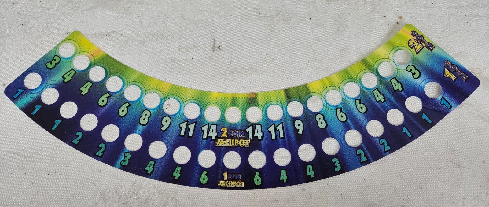 Sega MONOPOLY Arcade Ticket Redemption Game Light Bulb Panel OVERLAY Style 2