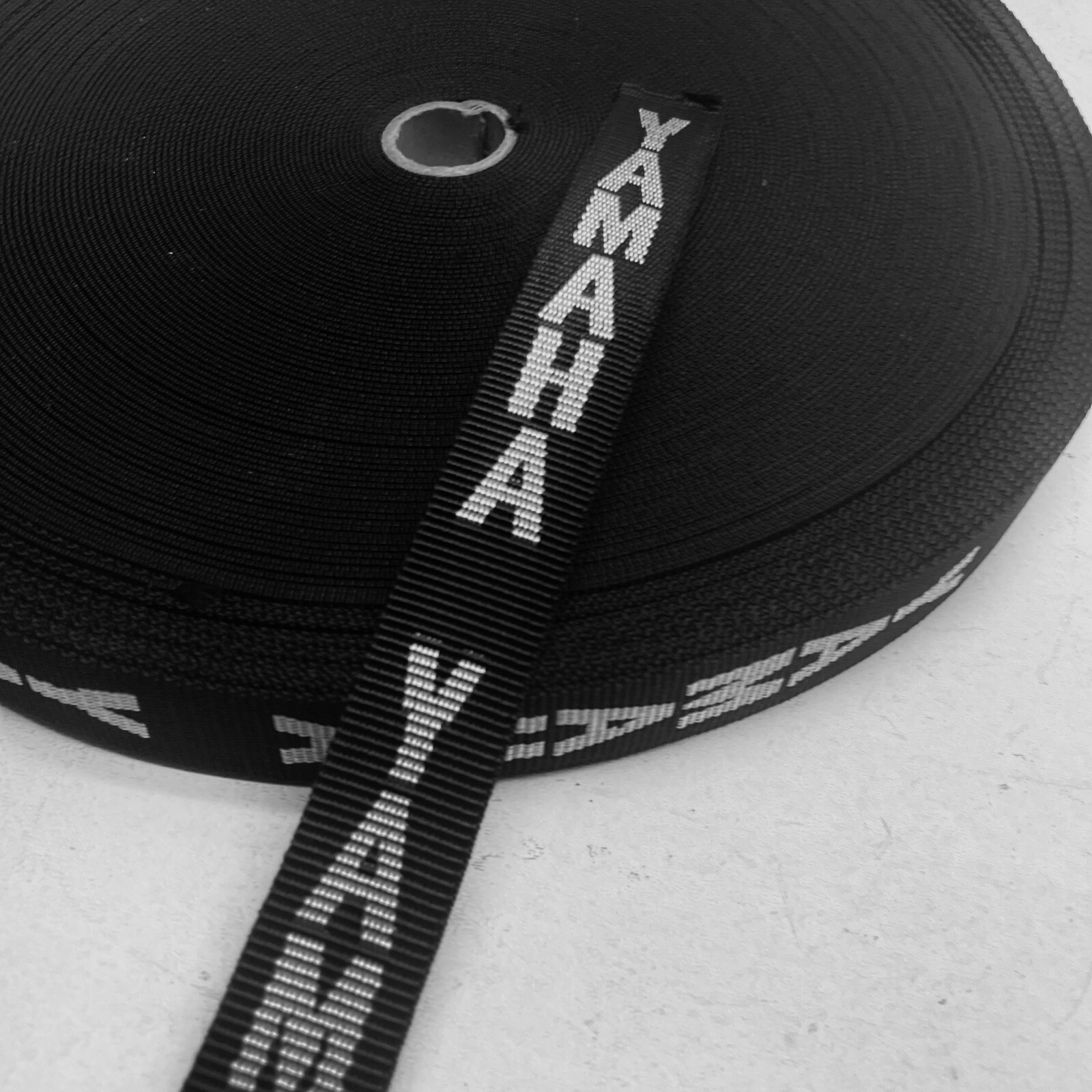 Bulk 10 Yards 1” Inch Wide BLACK YAMAHA Nylon Heavy Duty Webbing Tie Down Strap