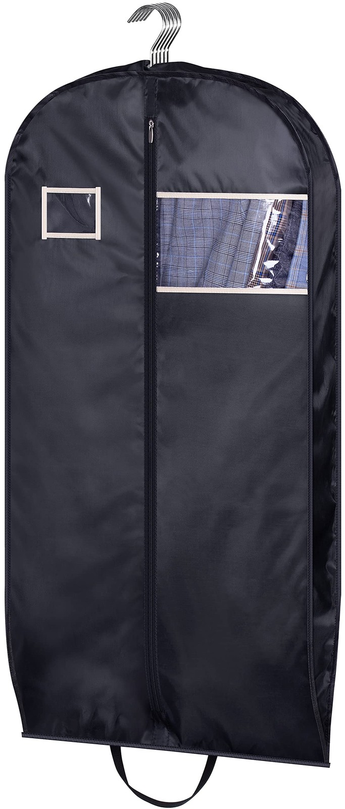 Water Resistant Suit Garment Bag Men Fold Closet Hanging Storage 43 Inch Black