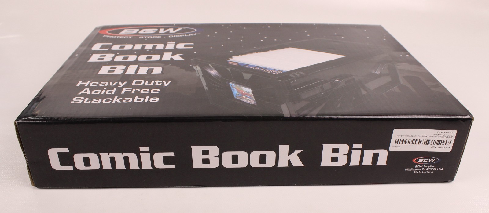 BCW Short Comic Book Bin Heavy Duty Stackable Plastic Box Holds 150 Bagged NOB