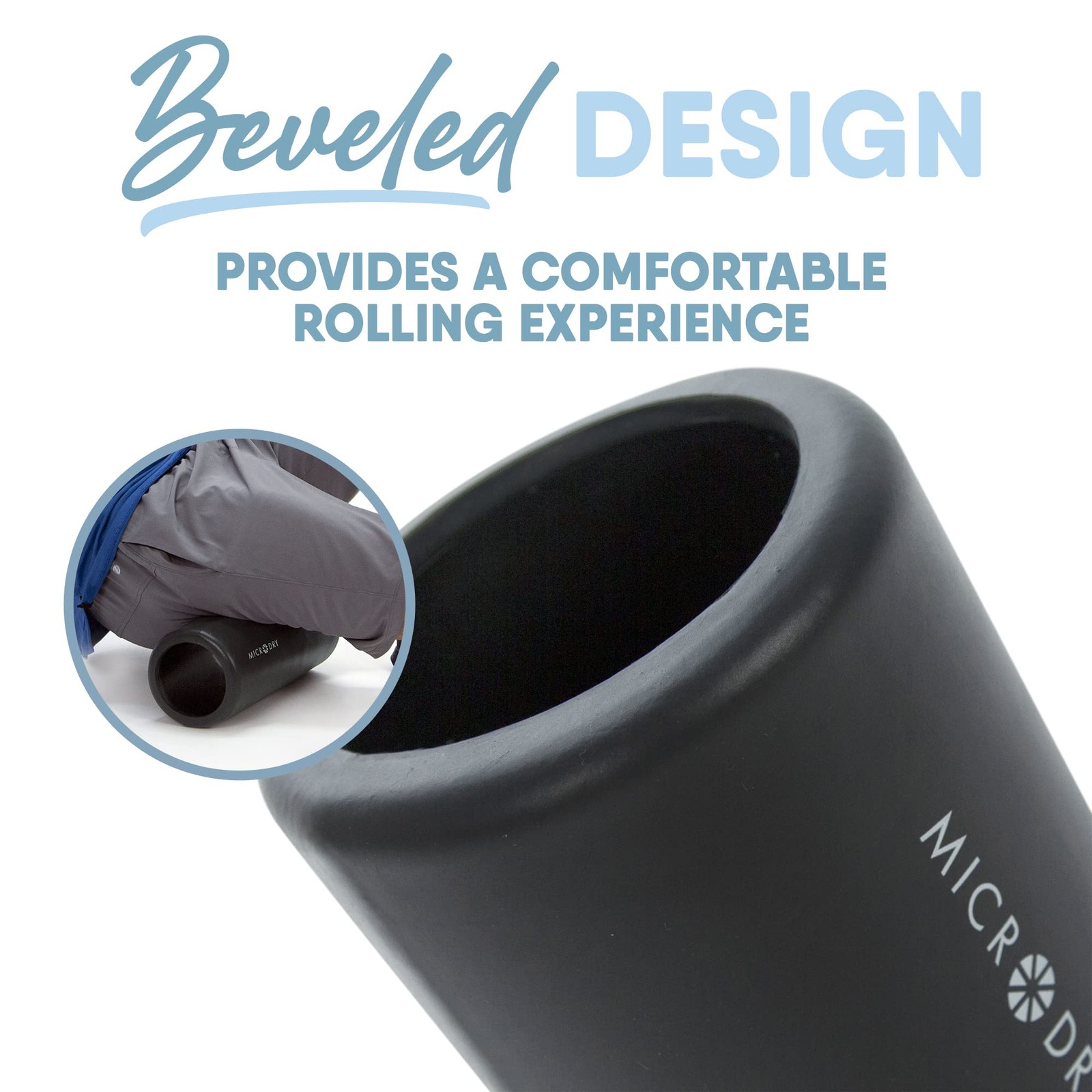 MICRODRY Foam Back Roller 13x5.3 Dark Grey