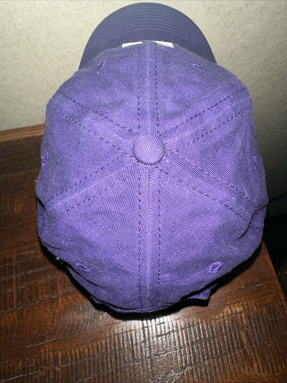 Under Armour Northwestern White N on Purple Hat Cap Walker Open Patch Hook Loop