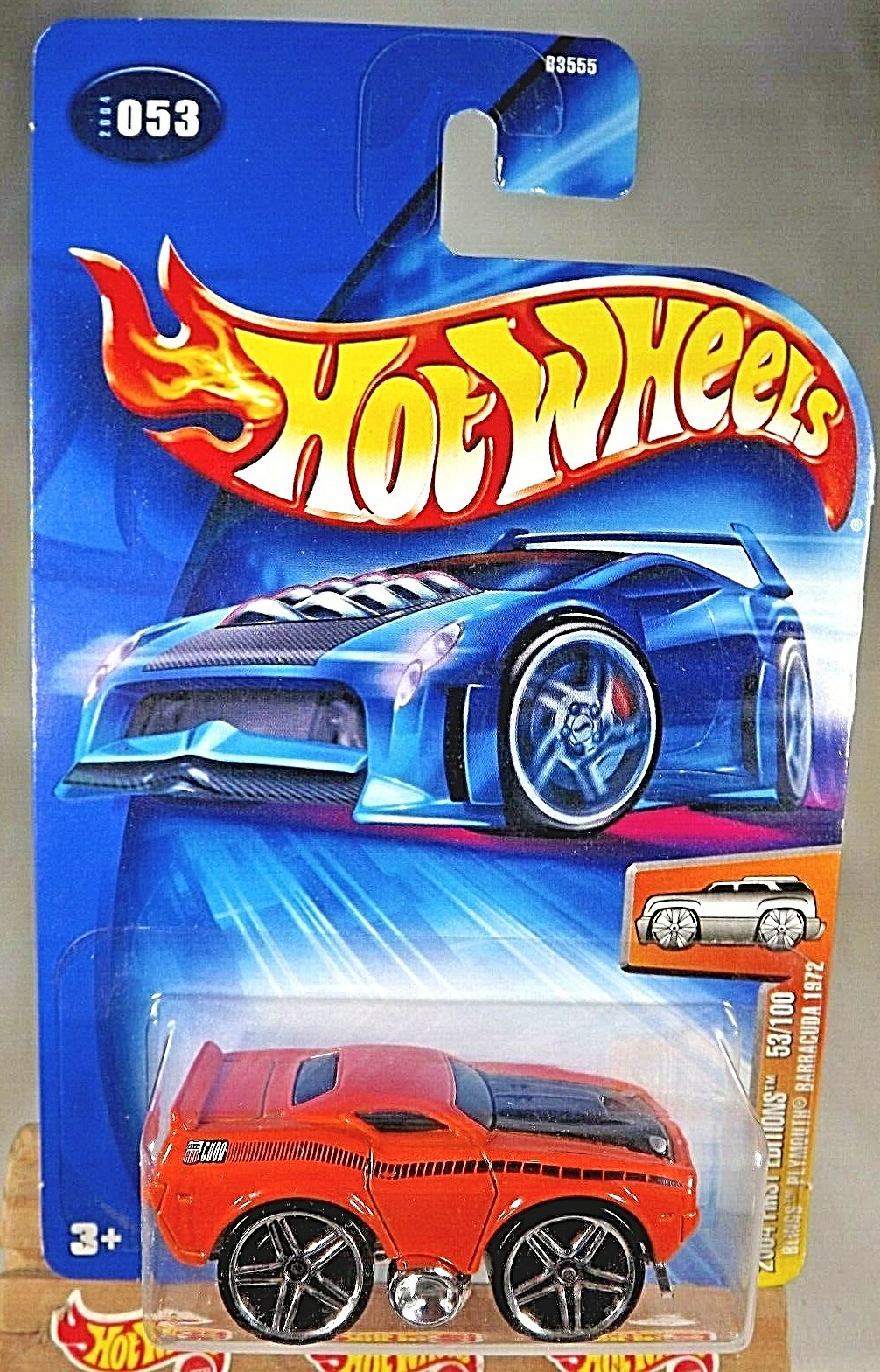 2004 Hot Wheels #53 First Editions BLINGS PLYMOUTH BARRACUDA 1972 Orange wPr5 Sp