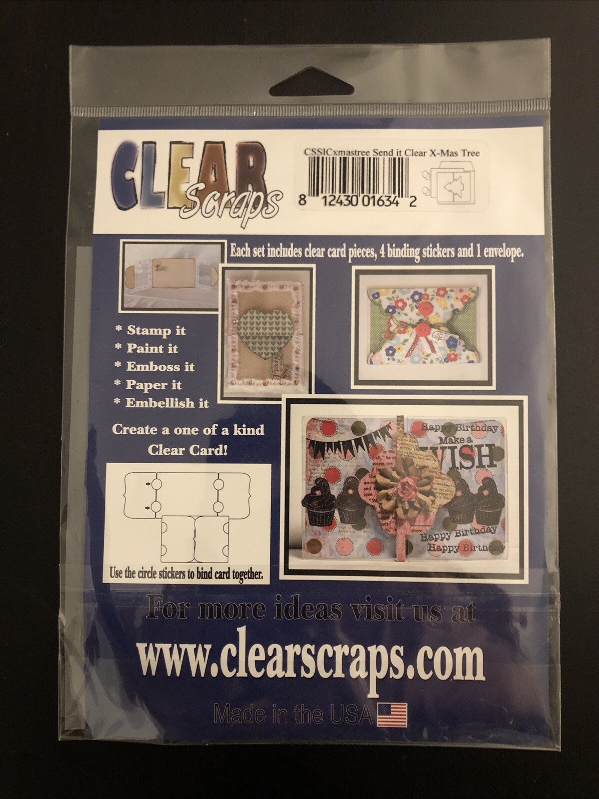 Clear Scraps Stamp it Card Making Scrapbooking Send It Clear X-mas Tree Stencil