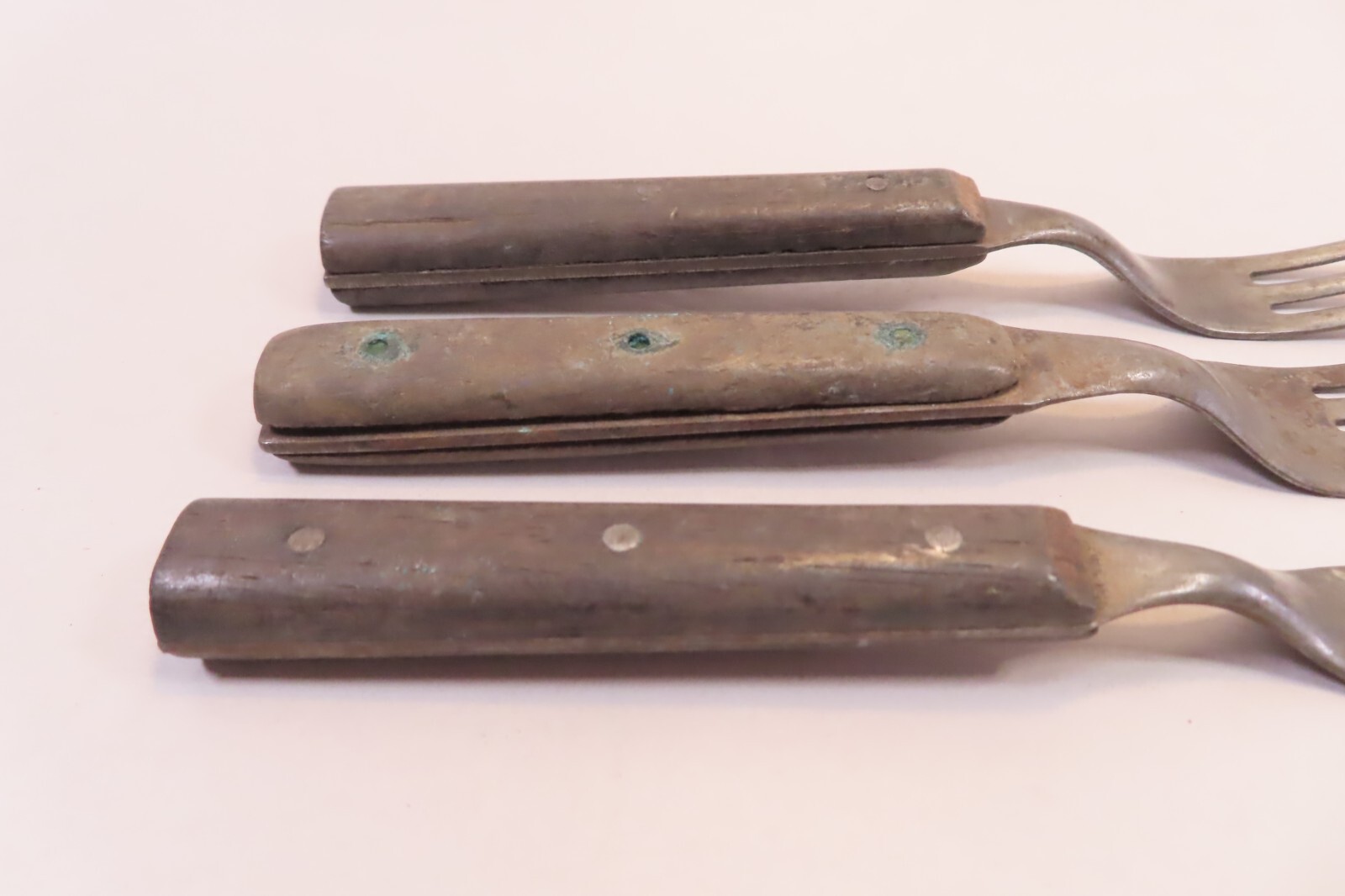 Antique Civil War Era Carving Fork and (6) Dinner Forks
