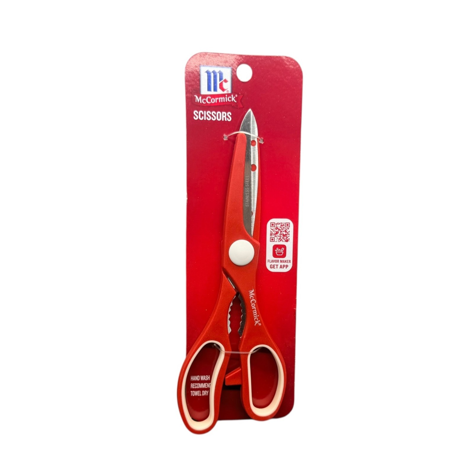 McCormick Kitchen Scissors Red Stainless Steel Multi Purpose Shears Food Prep