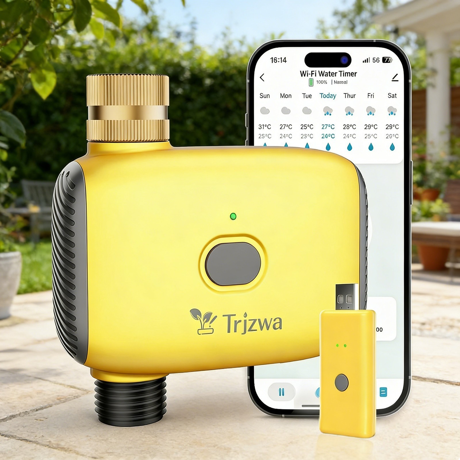 WiFi Sprinkler Timer 2026 WiFi Water Timer for Garden Hose, Brass Inlet Smart