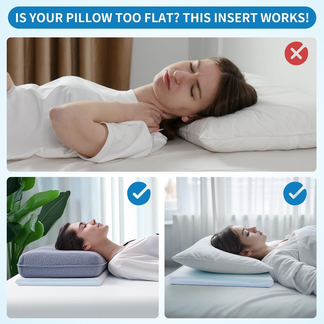 Adjustable Memory Foam Pillow's One Layer - 1 Height 1.2'' Insert