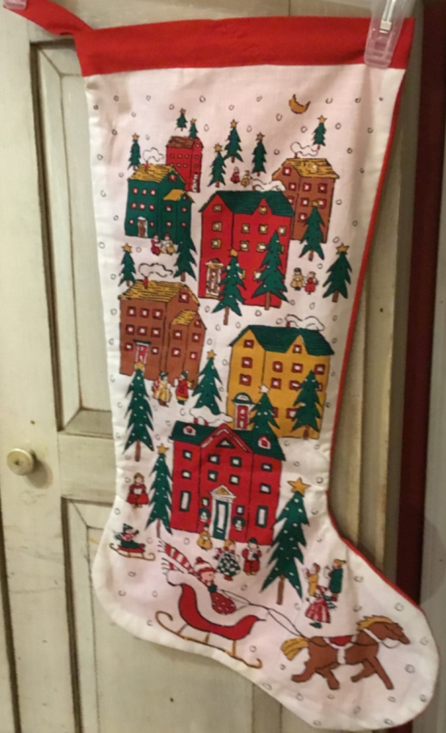 Vip Screen Print Home For The Holidays 24” Hand Sown Stocking