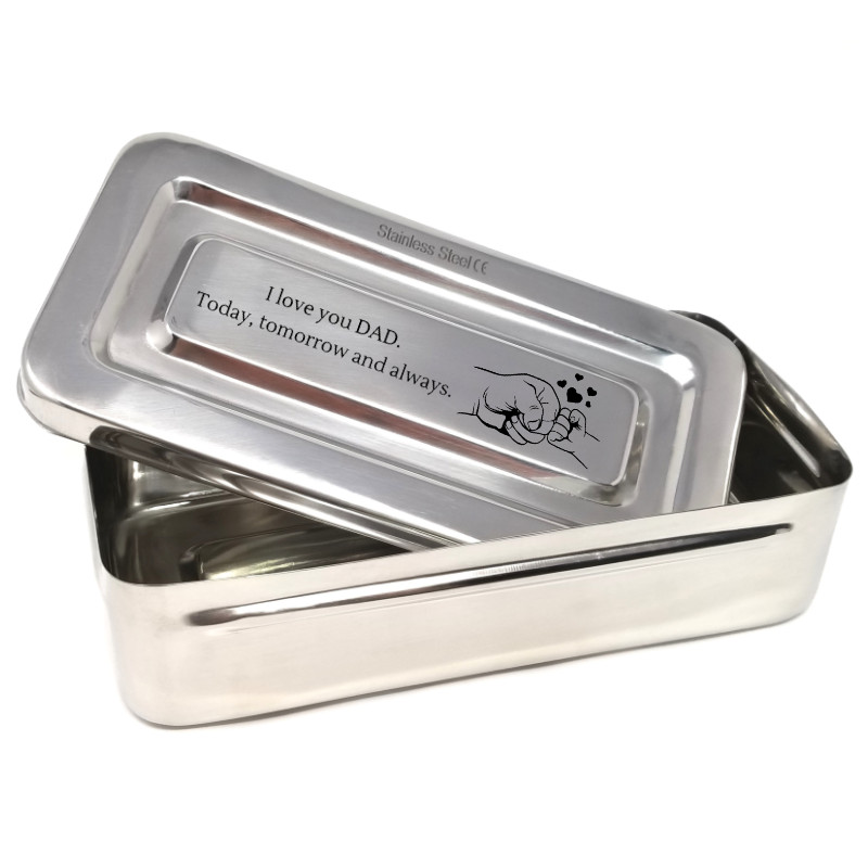 Elegant Engraved Dad Gift Box – Stainless Steel, Long-Lasting & Sentimental