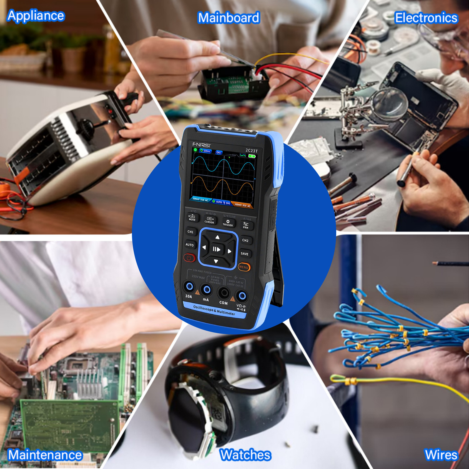 3IN1 Handheld Oscilloscope Digital Display Multimeter Function Signal Generator