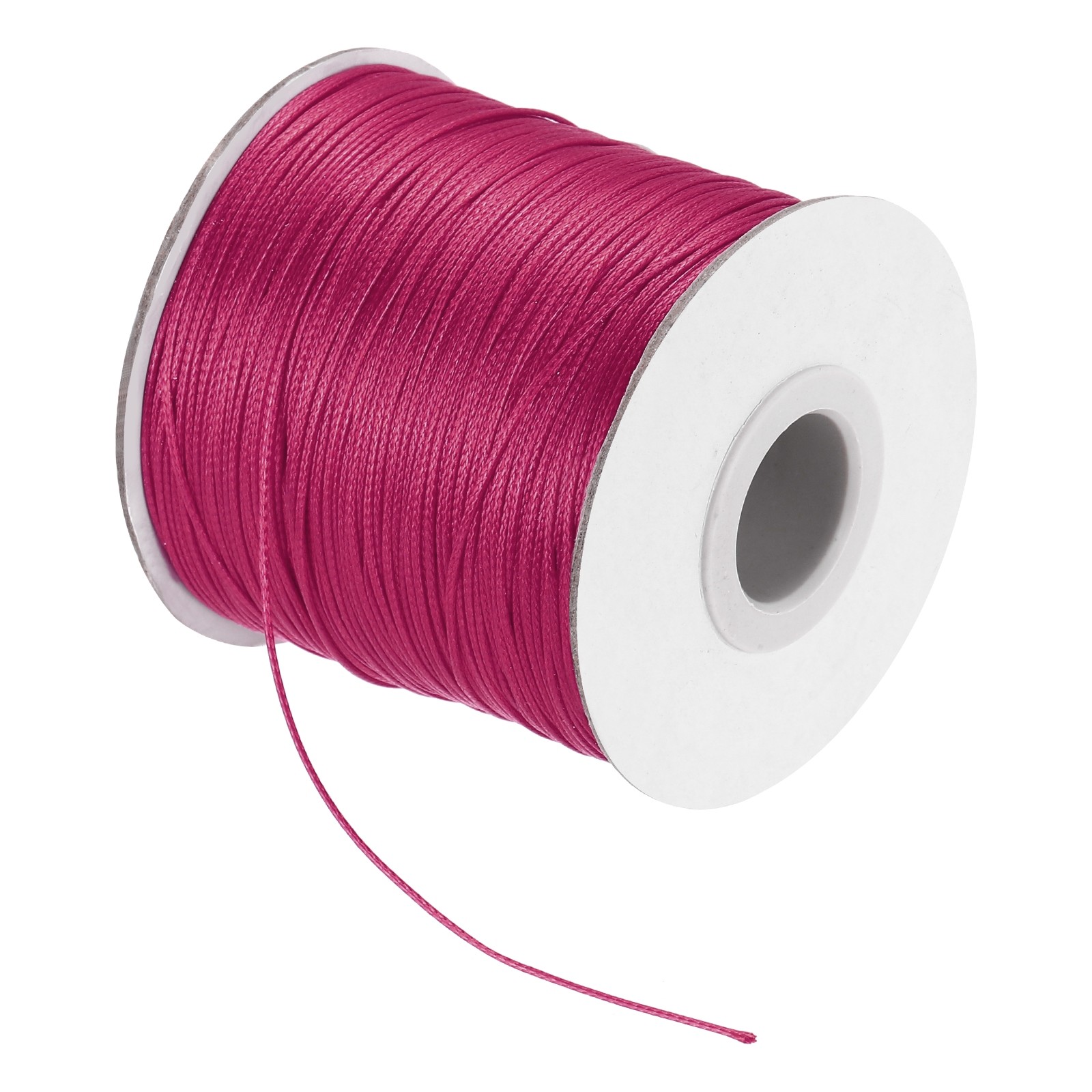 Dark Rose Red 0.5mm Waxed Cord 175 Yard Wax Bead Thread String for Jewelry