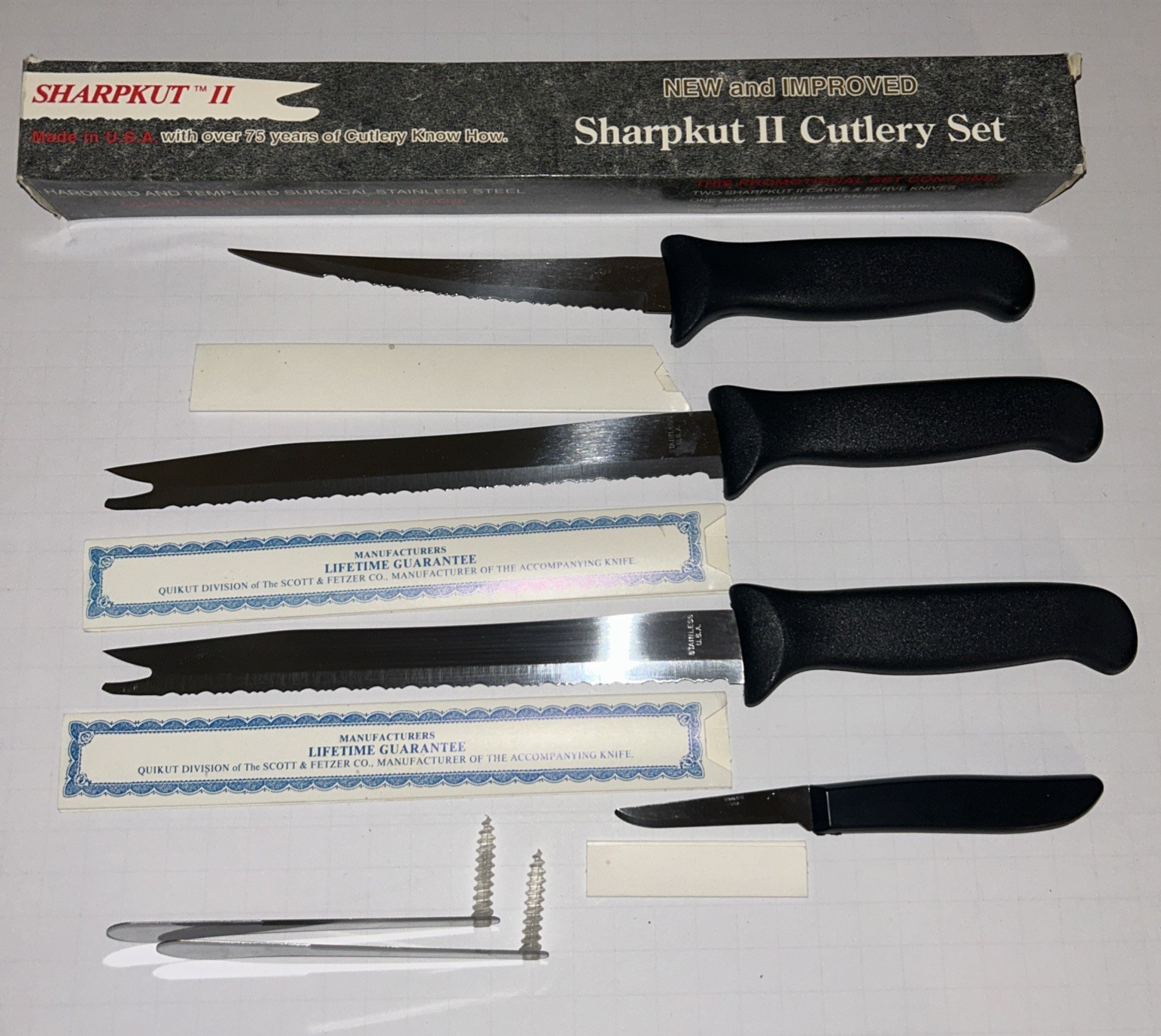 Sharpkut II By Quikut. Stainless USS. 6 Piece Set.