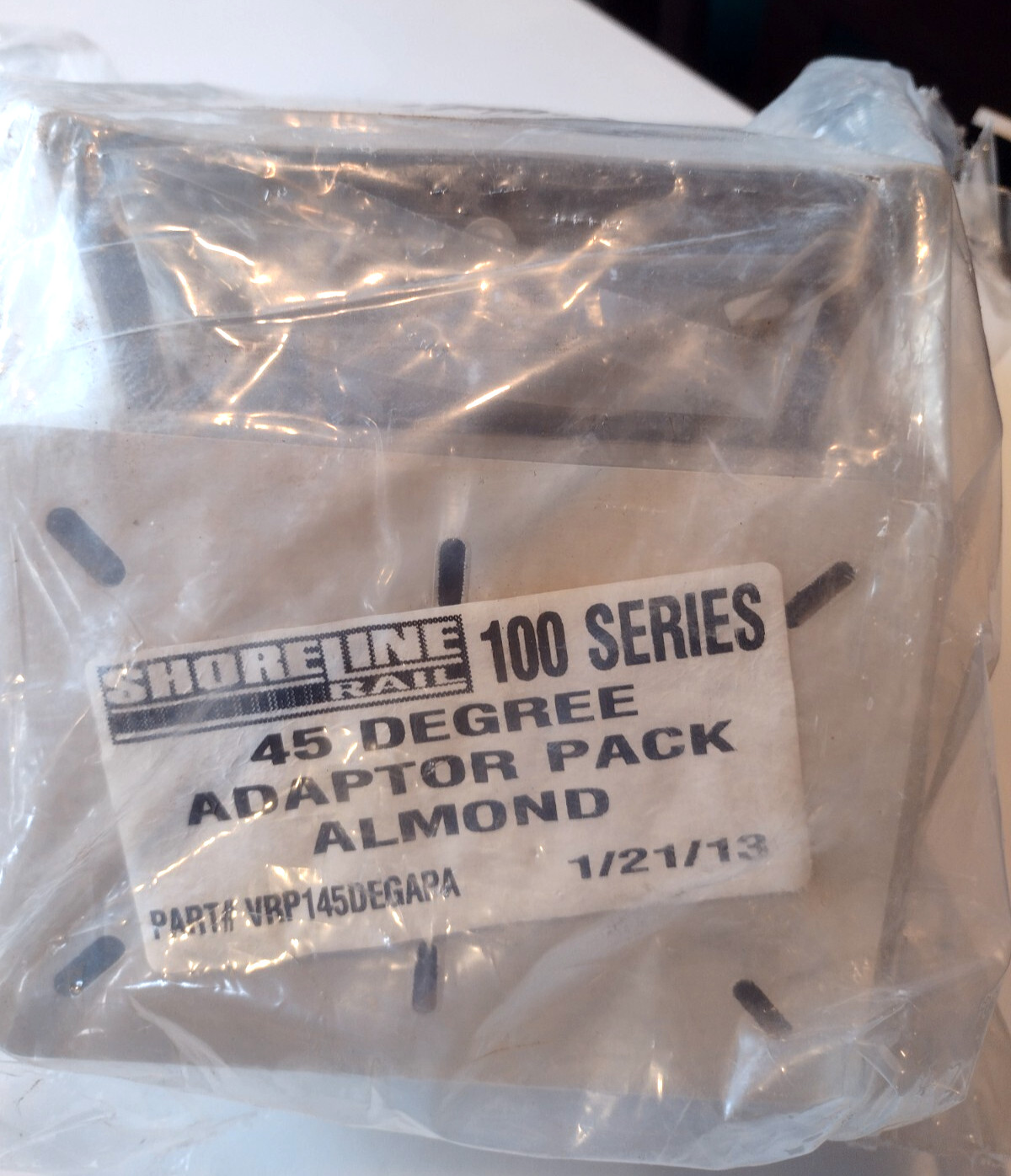 Shoreline Rail 100 Series 45 Degree Adapter Pack Almond NOS  Part # VRP145DEGAPA