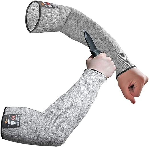 1 par de mangas de brazo resistentes a los cortes para el trabajo