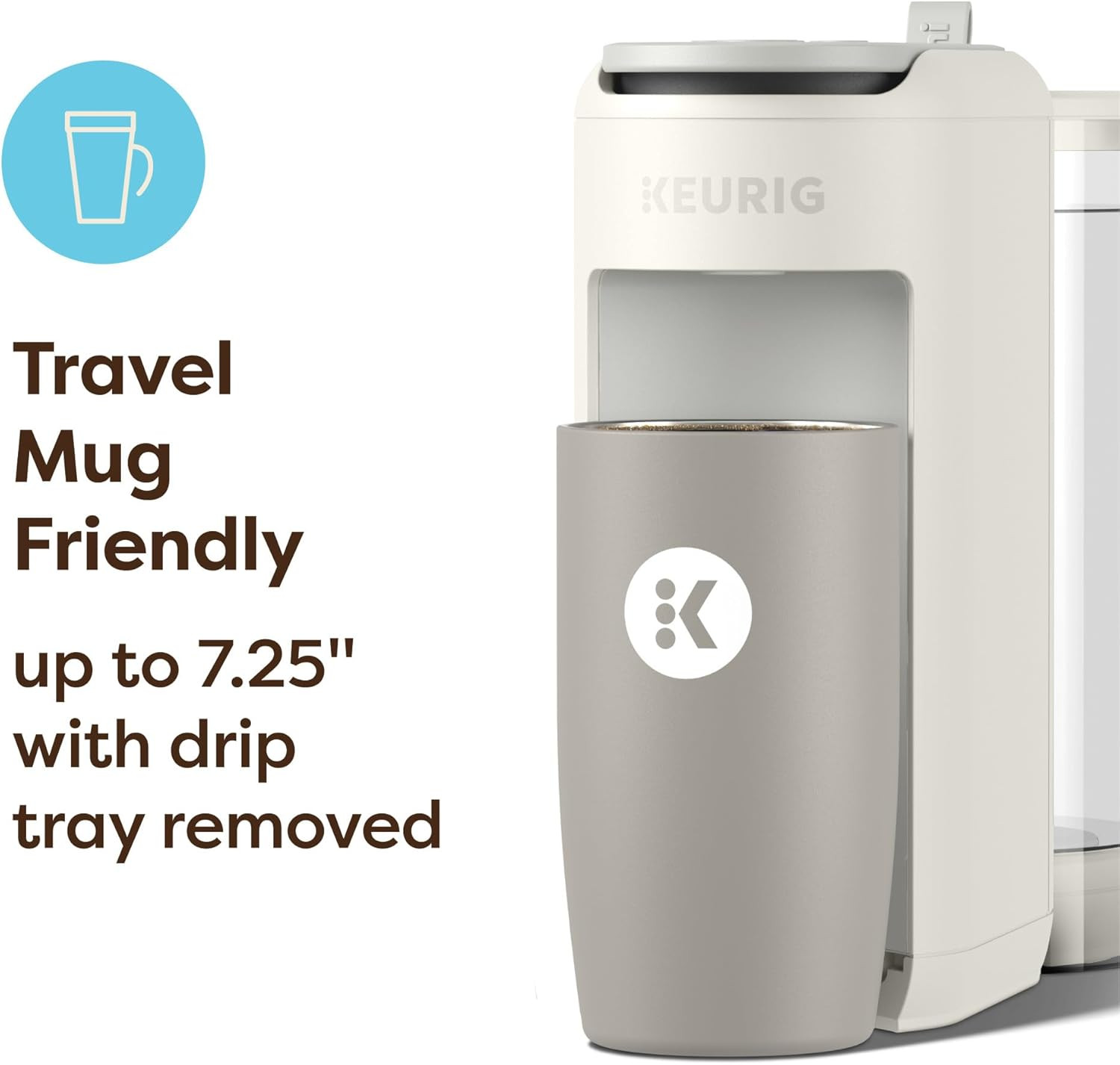 K-Mini Mate plus Single-Serve K-Cup Pod Coffee Maker, Compact, 3 Cup Sizes, Brew