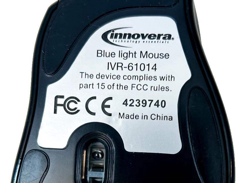 Innovera IVR-61014 Blue Light Mouse USB Wired Black