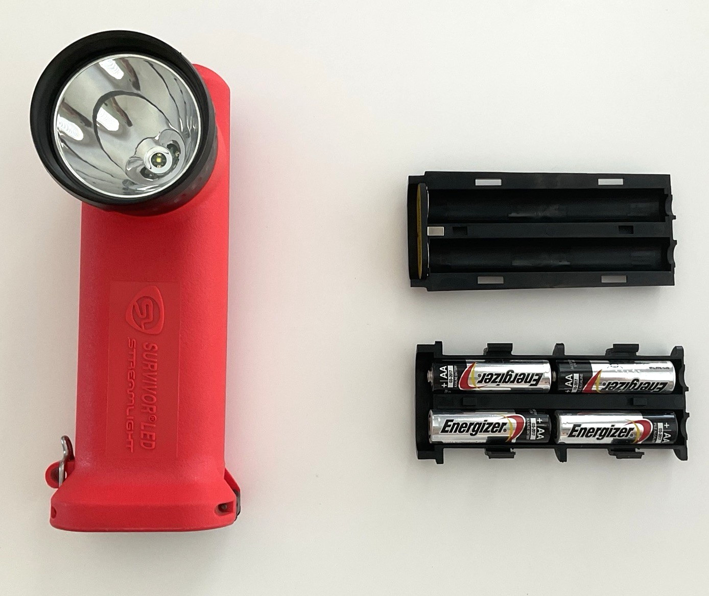 Streamlight Survivor LED Flashlight Red Right Angle 4AA Rechargeable Clip USA