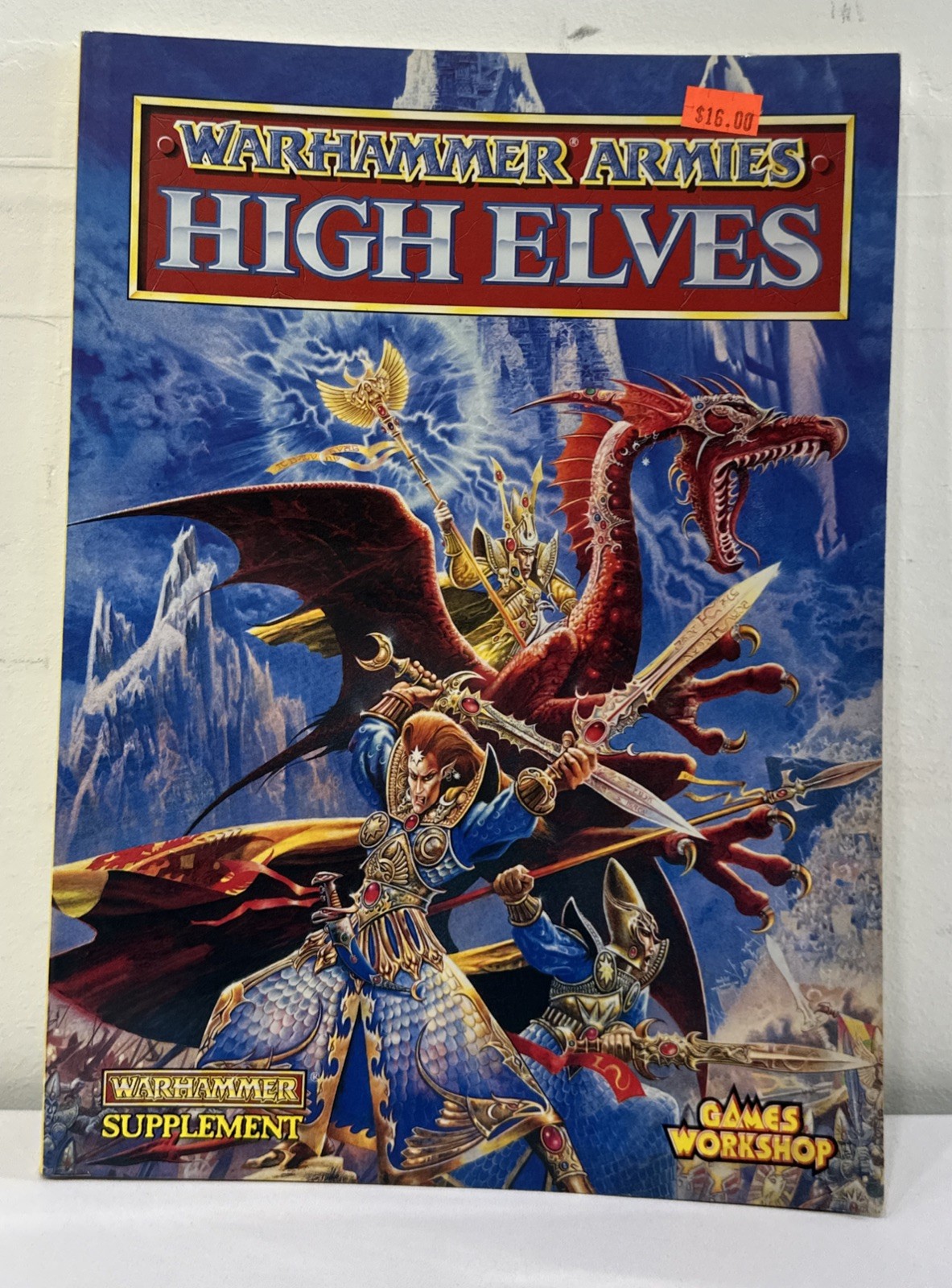 WARHAMMER ARMIES HIGH ELVES SUPPLEMENT CODEX BOOK 1993