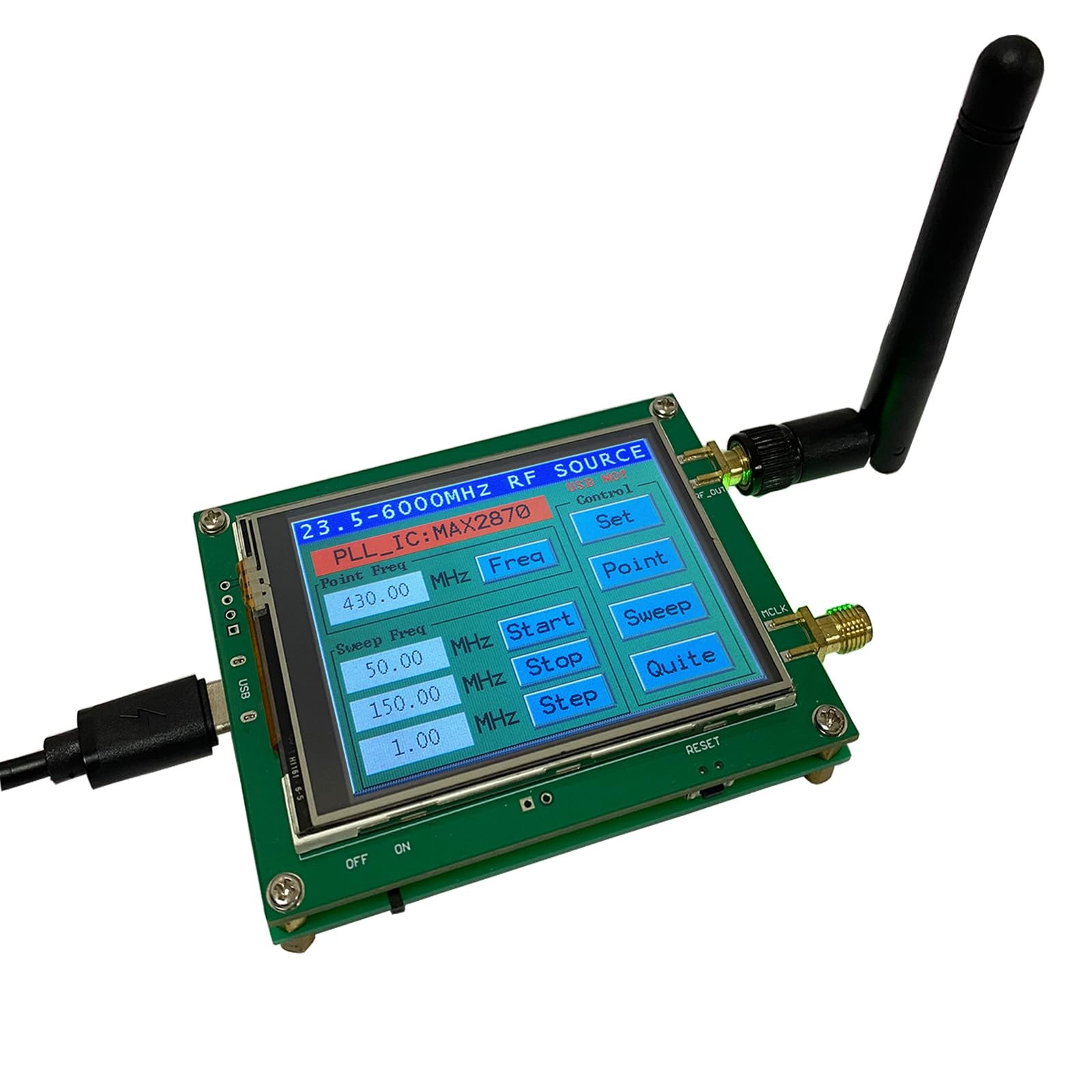 Upgraded MAX2870 Rf Signal Generator Source 23~6000Mhz High Precision Frequen...