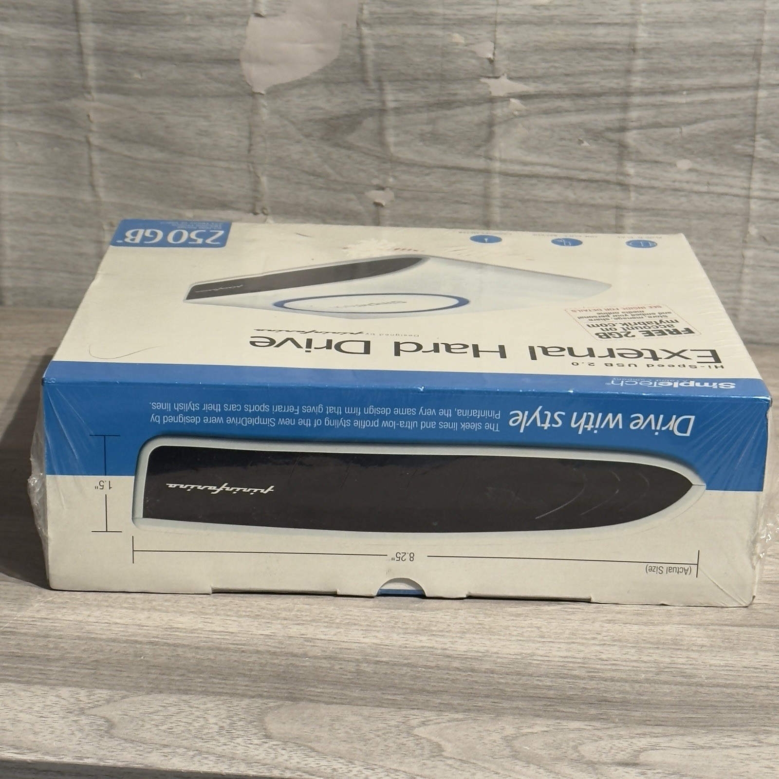 NEW SimpleTech SimpleDrive External Hard Drive 250GB Hi-Speed USB 2.0