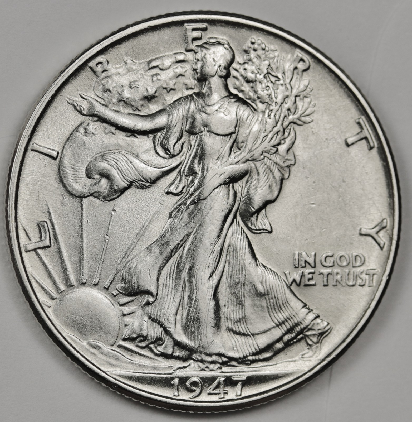 1947-p Walking Liberty Half.  B.U.  125509  Inventory G