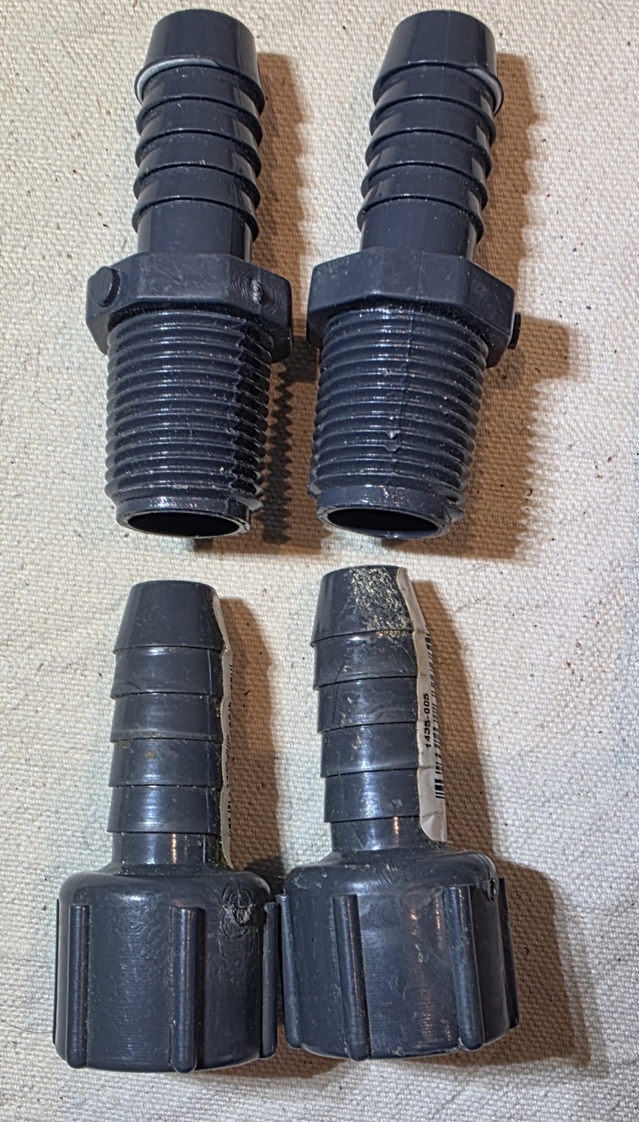 Lot of 26 PVC Gray Insert Fittings 1/2" Barbed Tees Couplings Adapters Irrigatio