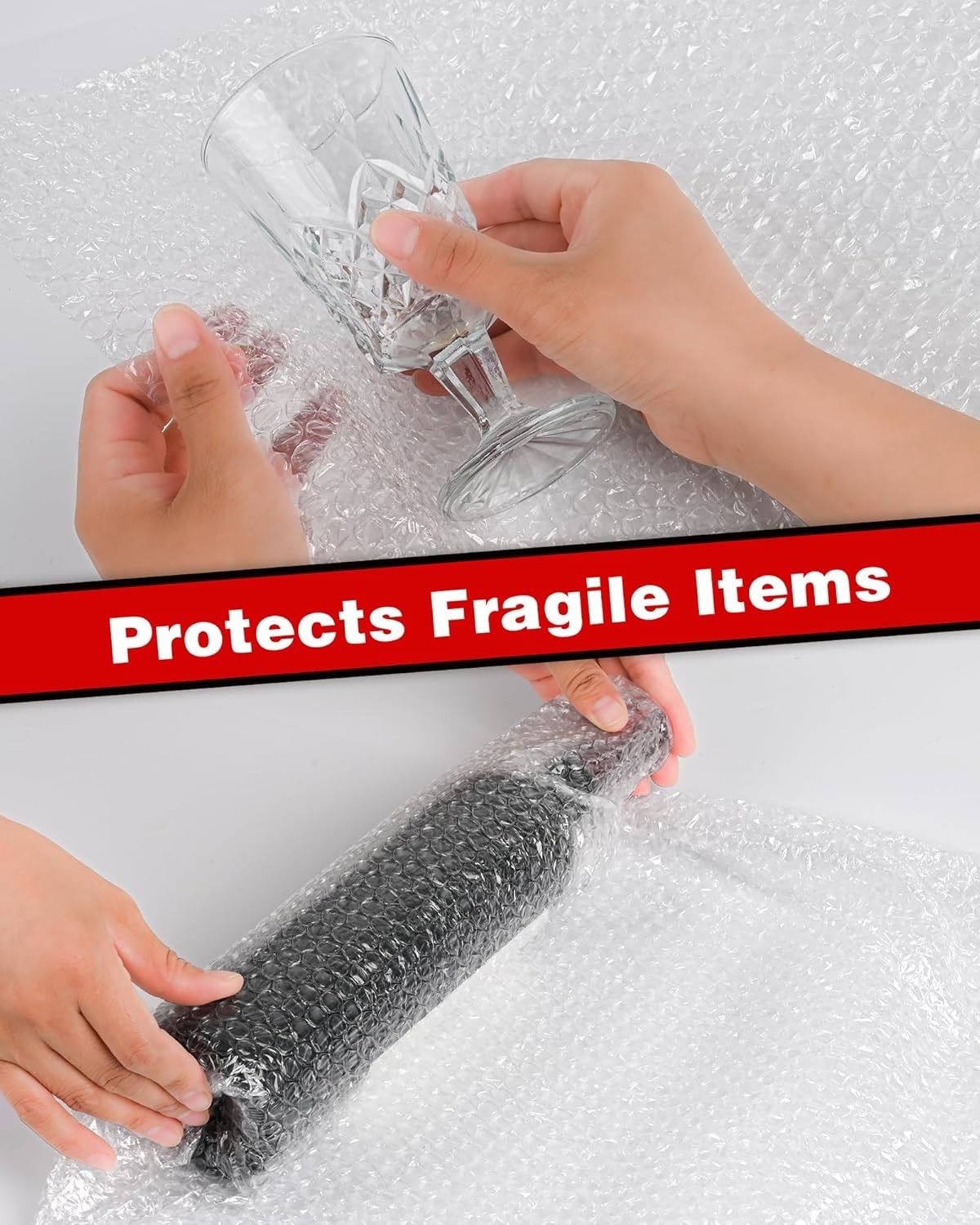 Durable Bubble Wrap Roll Set with Fragile Stickers - Ideal for Moving & Shipping