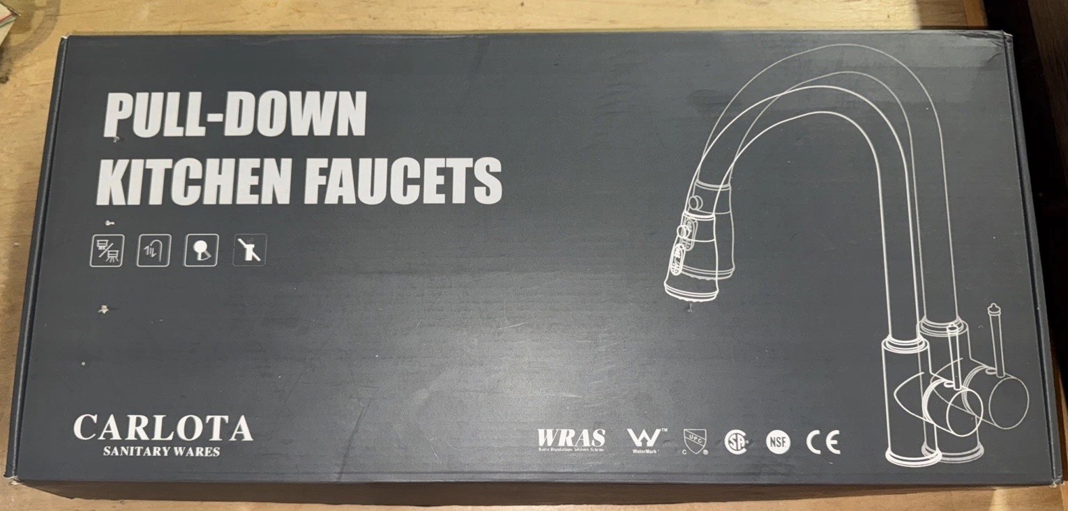 Black Kitchen Faucet with Pull Down Sprayer, High Arc Single Handle...
