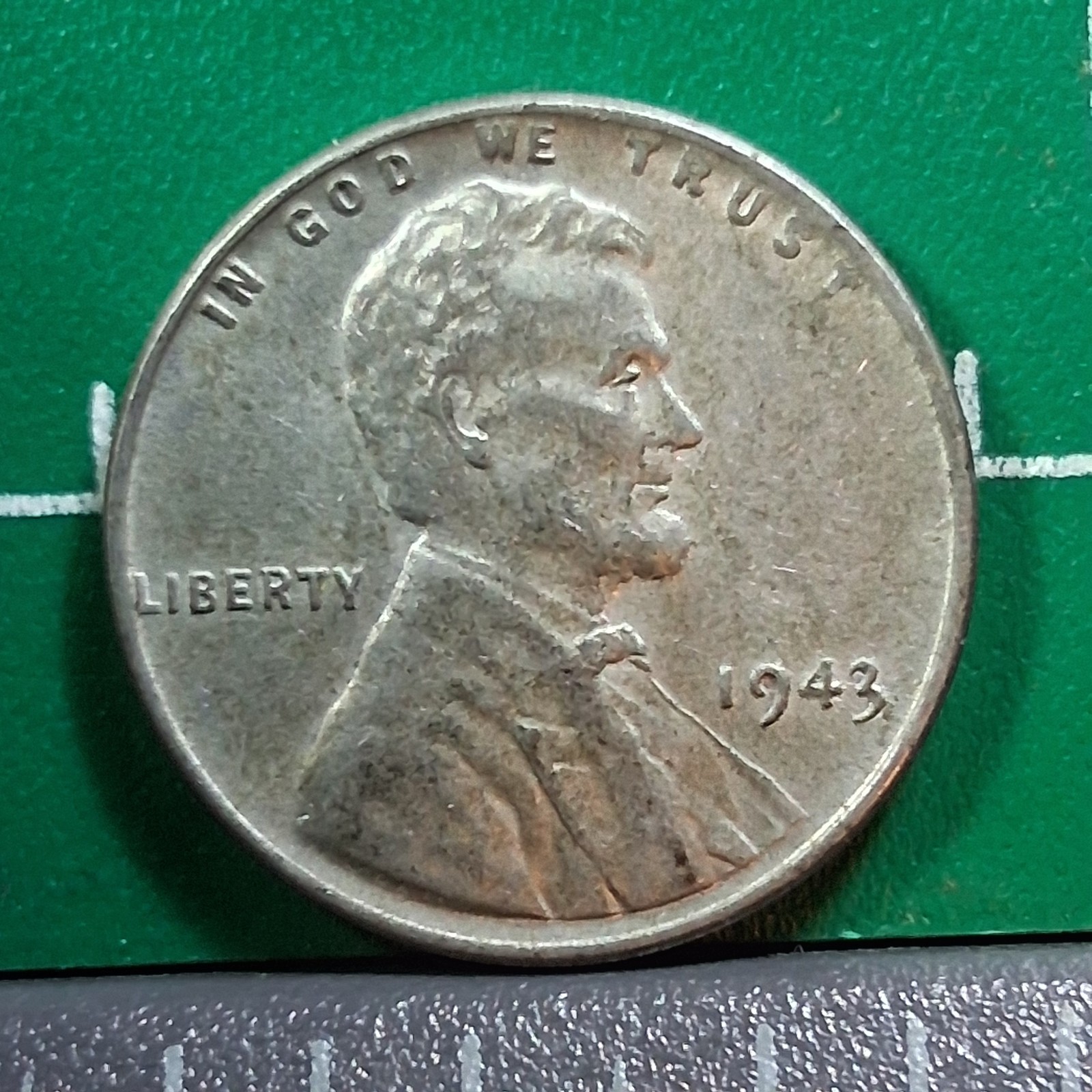 1943 United States USA Abraham Lincoln Wheat Penny 1 Cent Steel Coin