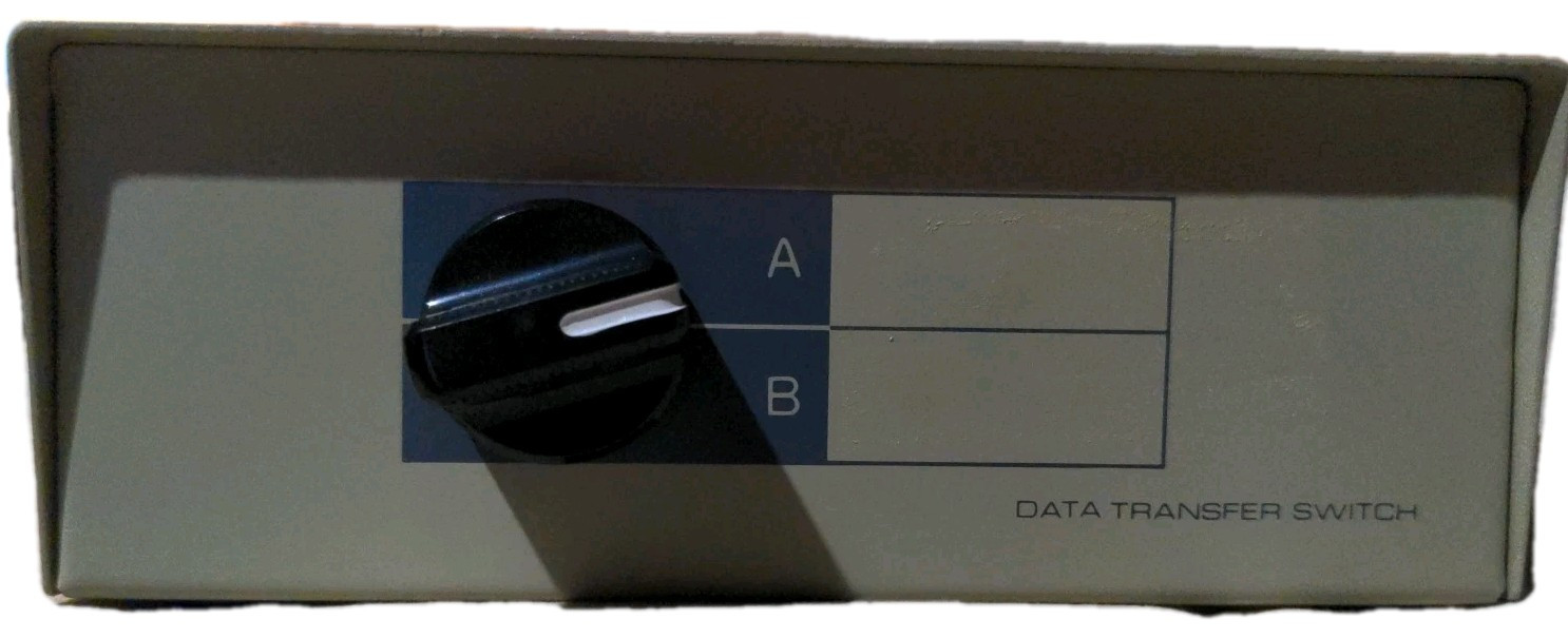 Data Transfer Switch + 3 Serial Port Adapters Vintage Computer Switch