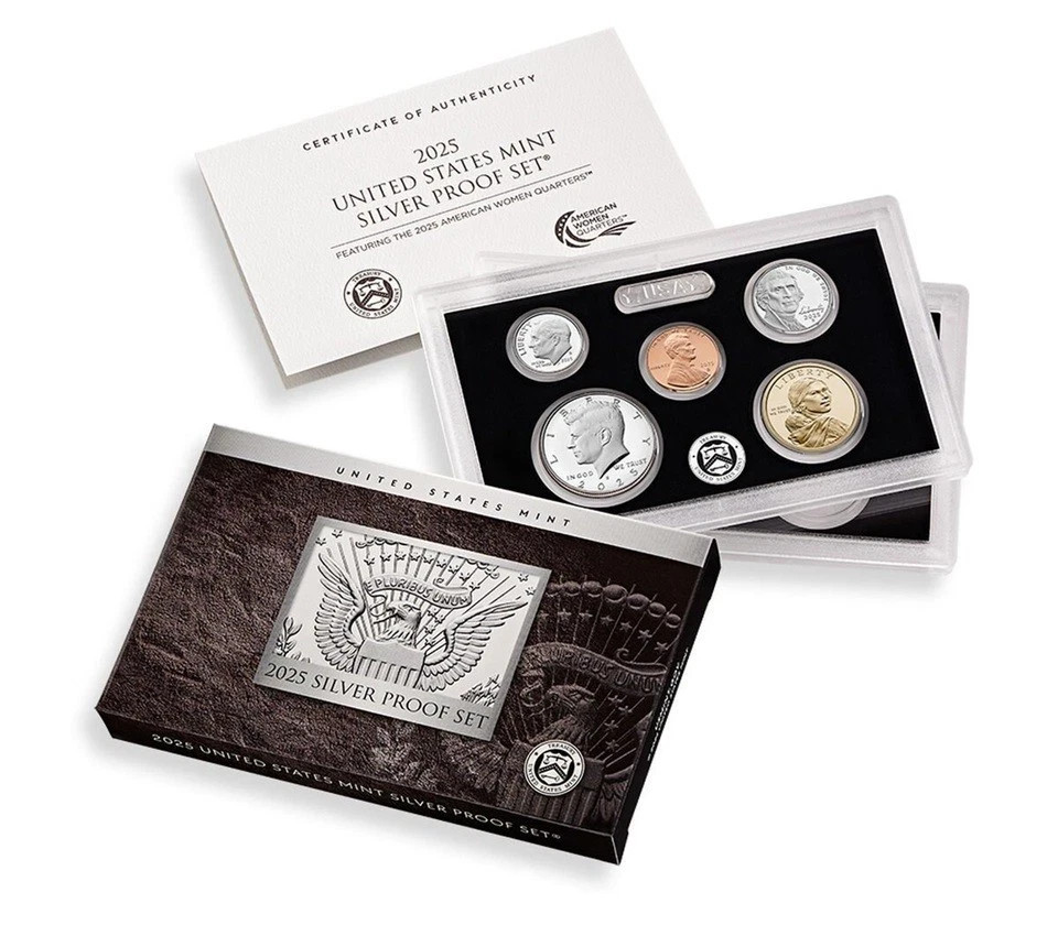 2025 S Silver Proof Set 10 Coins Complete COA 25RH LOW PENNY & KENNEDY MINTAGE
